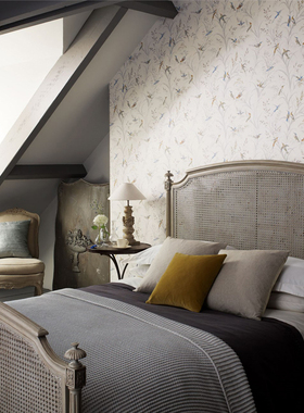 英国原装进口Sanderson壁纸214080 214081 客厅卧室电视背景墙纸