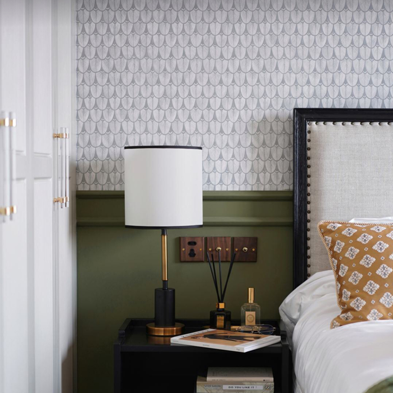 英国cole&son进口壁纸网红意式轻奢风羽毛叶子现货卧室背景墙纸