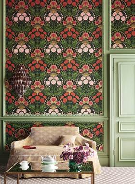 英国原装进口墙纸壁纸 117-14043/14044/14045/14046扇形花卉墙纸