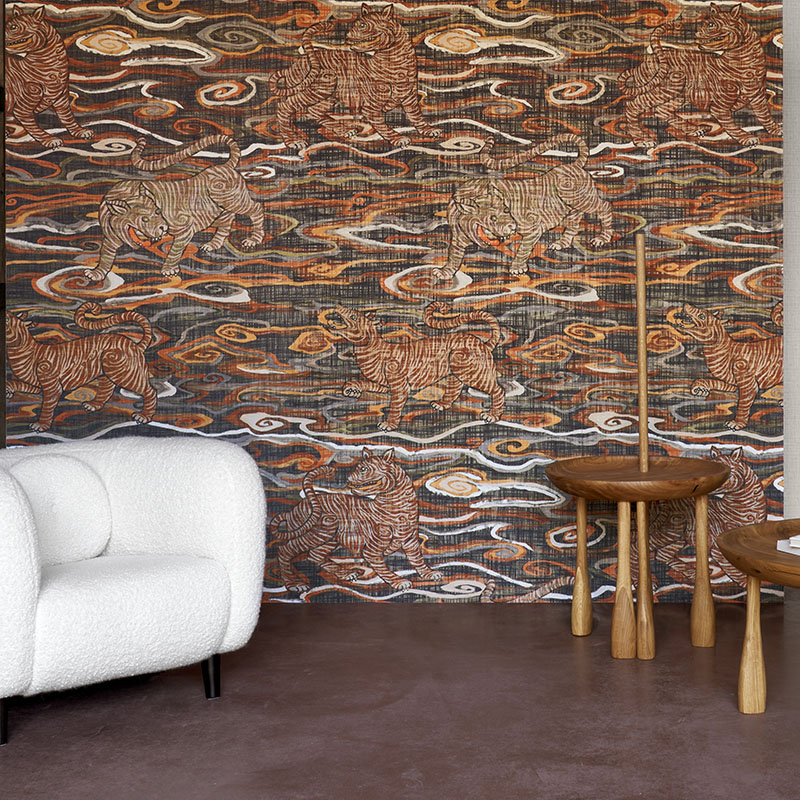 现代新中式Tigris动物背景墙纸