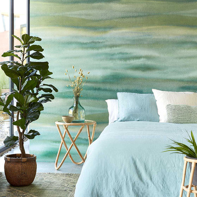 原装进口正品美式水墨横纹壁纸