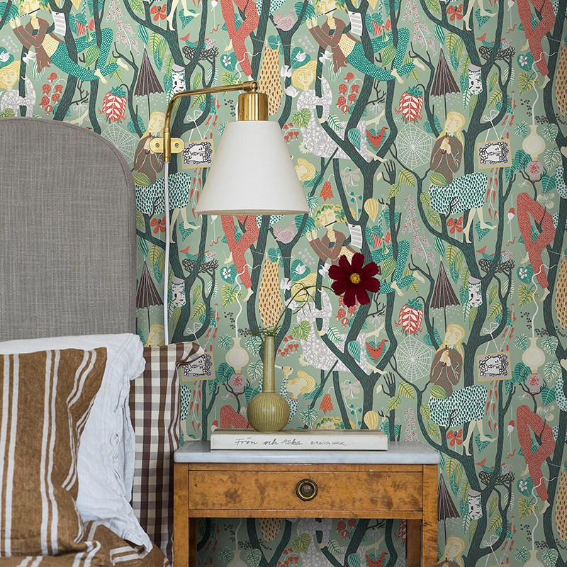 Melodi 瑞典原装正品进口墙纸 个性创意异域卧室书房背景墙壁纸