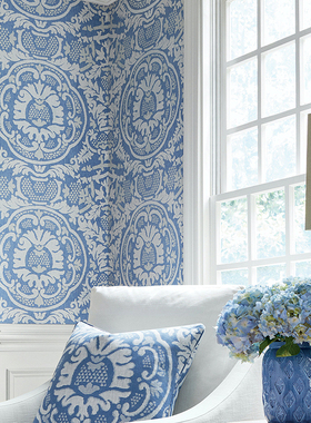 EARL DAMASK美国原装进口墙纸高档环保纯纸大马士革背景墙壁纸