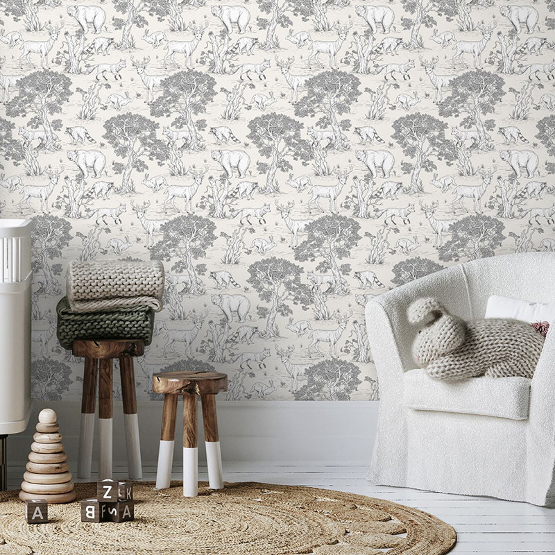 德国玛堡原装正品进口壁纸 儿童房动物腰线墙纸45809 45872 45870