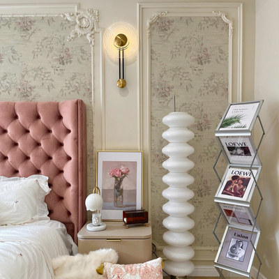 法式宫廷风粉色花朵壁纸