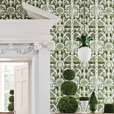 英国进口壁纸Topiary 115/2005/2006/2007 植物迷宫绿雕塑术墙纸