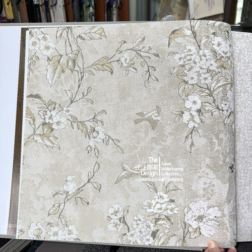 美式雪尼尔金银丝提花无缝墙布