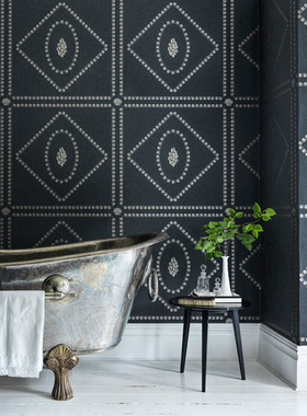 英国原装进口墙纸Conchiglie 贝壳几何菱形现代轻奢背景满铺壁纸