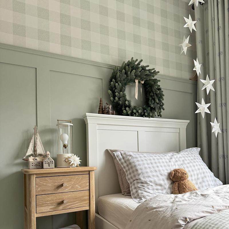 Lykke 瑞典原装进口墙纸壁纸 北欧现代苏格兰格子 儿童房环保背景