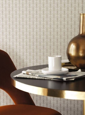 Ellington Stein法国进口墙纸 简约轻奢几何复古贝壳扇形壁纸