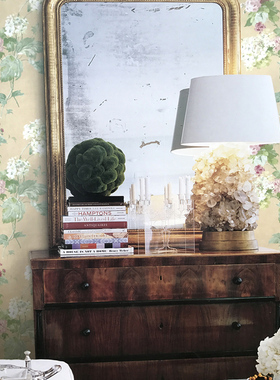 美国进口墙纸SBK Tulsa美式田园花卉繁花卧室温馨壁纸HS83600现货