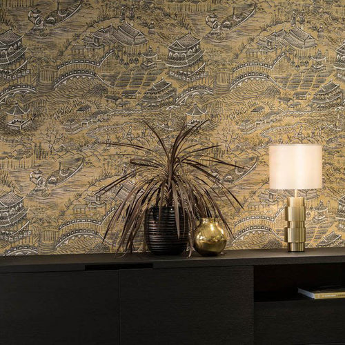 个性定制无缝壁画 红色清明上河图 13560 13561 13562无缝墙壁纸