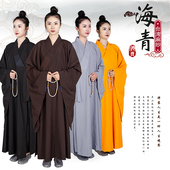 海青居士服春夏季 男女同款 台湾麻纱小孩海清和尚衣服袈裟僧服大褂