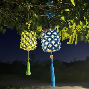 中秋节礼物绣球花发光灯笼diy手工扭扭棒材料包制作幼儿园小学生