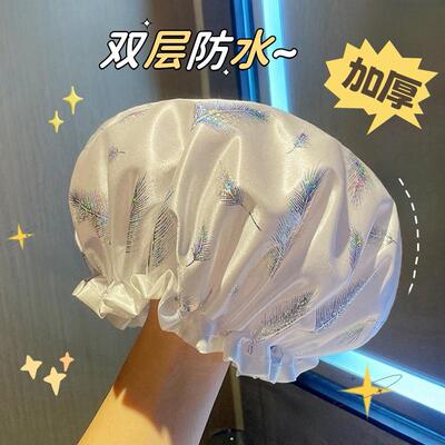 双层加厚双层防水防油烟浴帽