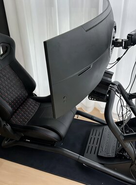 赛车模拟器支架GT桶椅F1游戏座椅黑色皮面料带滑轨包裹性型材通用