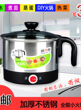 小功率电热锅多功能电煮锅学生宿舍小火锅电热杯煮面锅小电锅450W