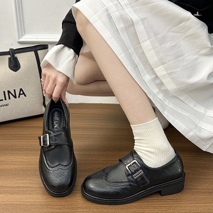 英伦风厚底乐福鞋女款2026新款春季复古雕花气质小皮鞋布洛克单鞋,女鞋,深口单鞋,淘宝优惠券,粉丝福利购,淘宝优惠卷