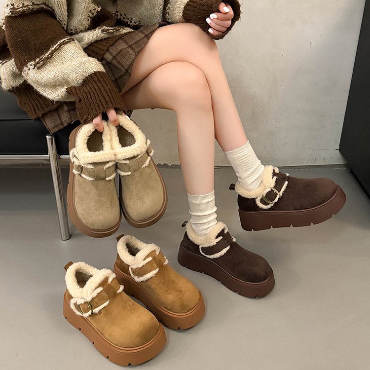 冬季加绒雪地靴低帮二棉鞋