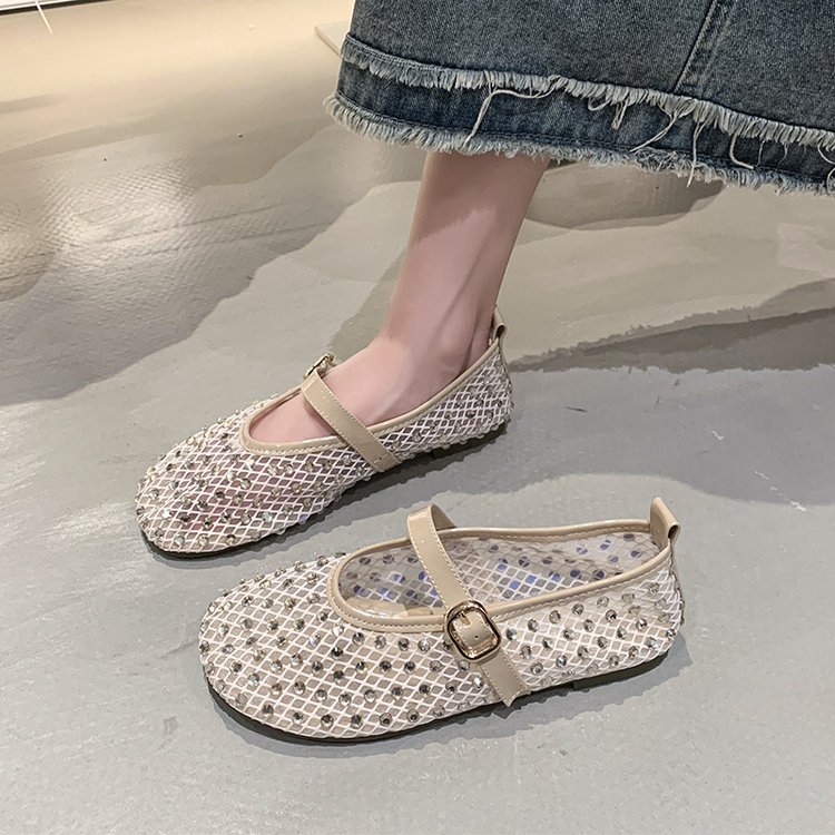 镂空网面凉鞋女2025新款夏