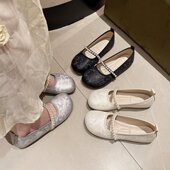 女鞋 41到43胖脚宽肥2025新款 新中式 大码 国风配旗袍玛丽珍豆豆鞋 女