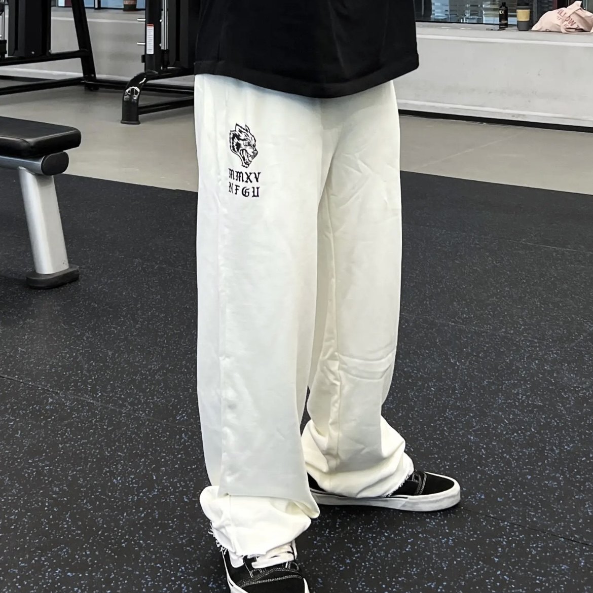 【断码清仓价】darcsport狼头秋冬男女健身卫裤宽松阔腿运动长裤