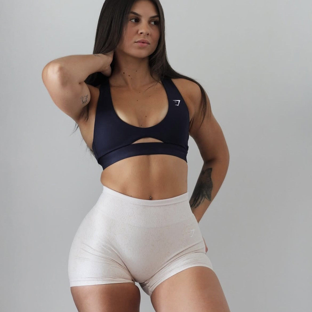 gymhark镂空速干健身服内衣女带胸垫防震高弹力训练跑步瑜伽背心