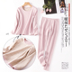 加绒加厚套装 桑蚕丝真丝拉绒保暖内衣女打底裤 秋衣秋裤