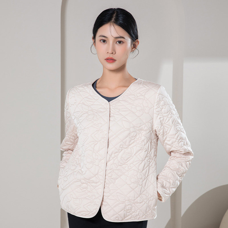 冬季真丝保暖棉袄女100%桑蚕丝内胆填充可外穿棉衣冬季大码轻薄