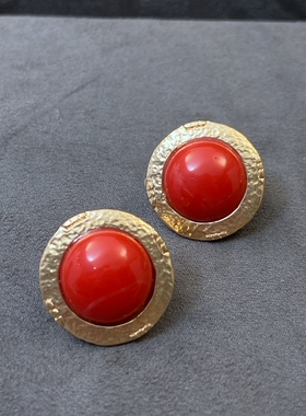 复古chicos打标洋红色短款流苏项链choker耳夹手镯显白显气色项圈