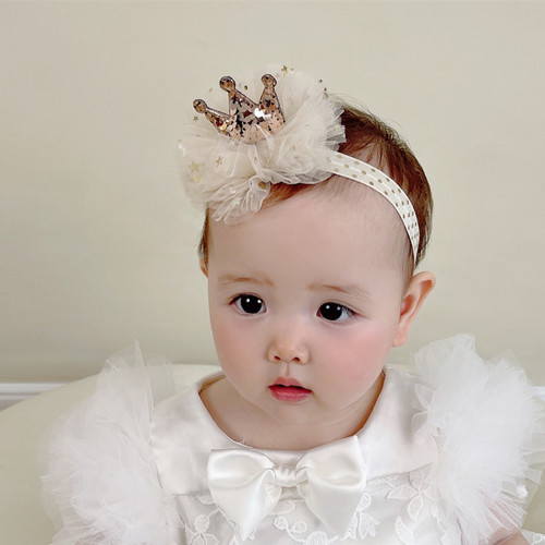 韩版皇冠婴儿女宝宝闪亮发带