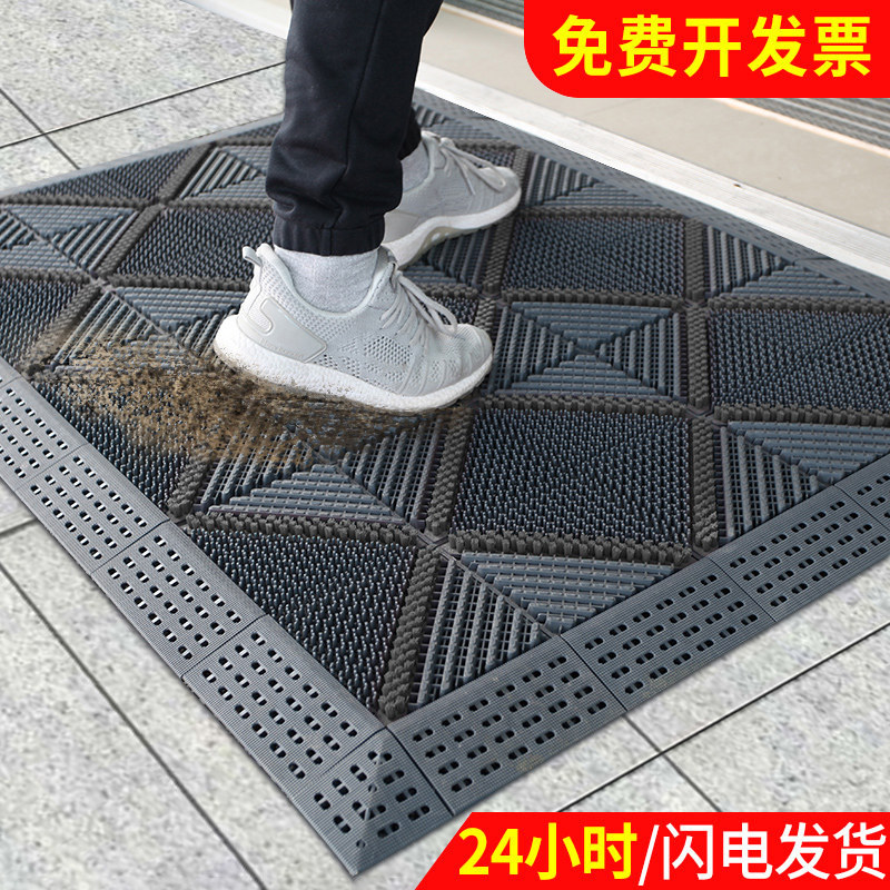 室外防滑蹭土进门地垫入户门前门口脚垫塑料门垫户外防水商用地毯