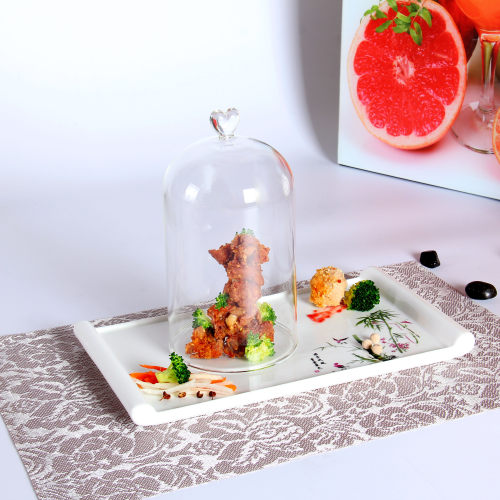 透明爱心分子料理烟熏玻璃罩 创意凉菜意境菜干冰冒烟菜罩