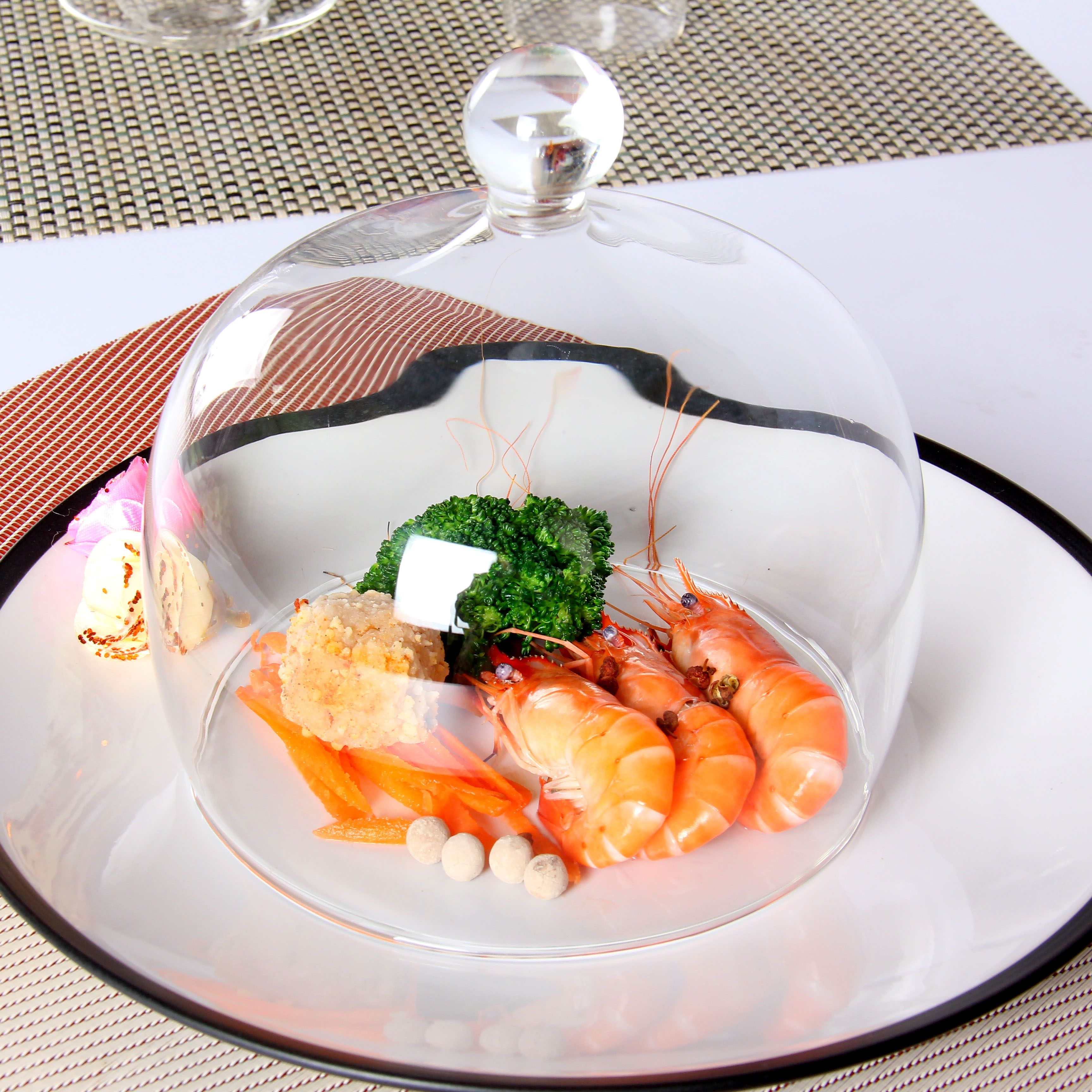 精制透明展示玻璃烟熏罩分子美食器酒店厨师用品意境凉菜创意餐具,餐饮具,玻璃餐具套装,淘宝优惠券,粉丝福利购,淘宝优惠卷