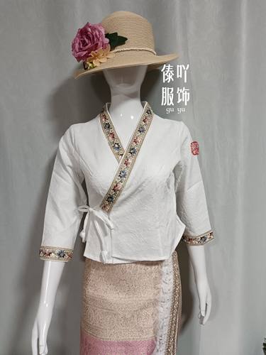 新款云南西双版纳傣族泼水节成人女服饰泰国中袖工作常服传统日常