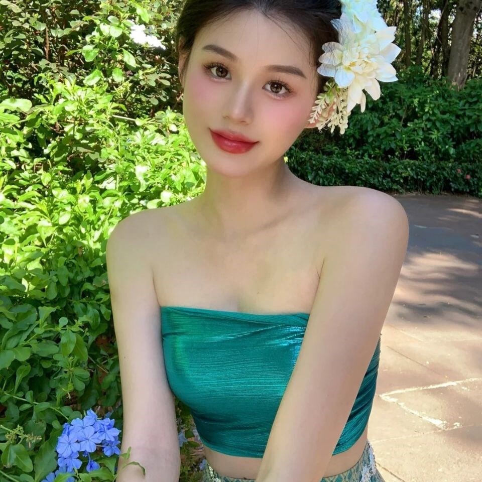 云南夏季泰国傣族均码民族风抹胸一片式纯色修身单件女装弹性短款图片