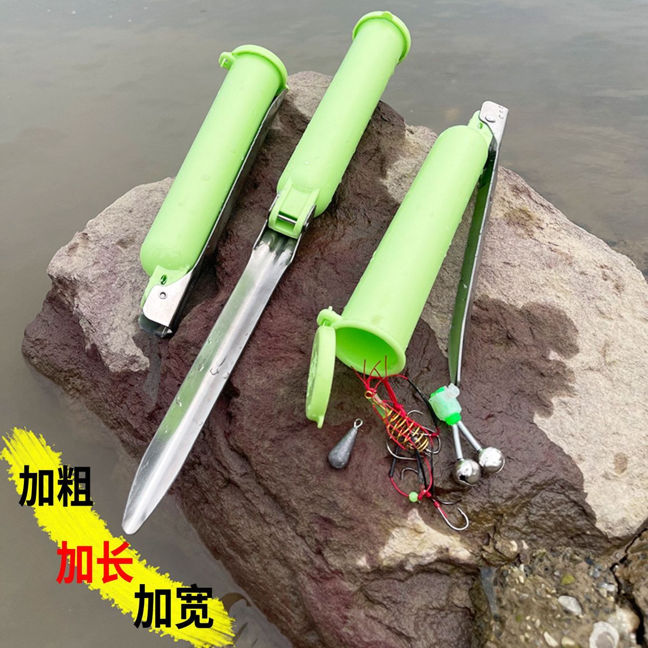 升级款鱼竿支架海竿炮台架地插筒不锈钢架杆抛竿多功能加粗支架
