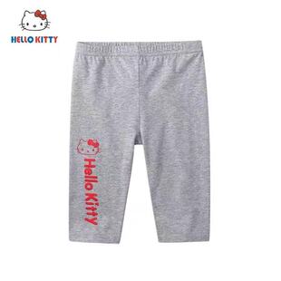 休闲婴幼儿七分打底裤 Hello 上新薄款 女童夏季 Kitty凯蒂猫童装