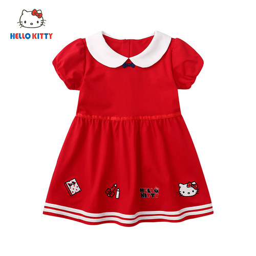 hellokitty童装女童棉飞袖翻领