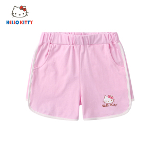 Kitty童装 花边热裤 女童夏季 女宝宝棉质时尚 休闲短裤 Hello