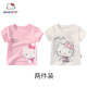 Kitty童装 T恤两件装 女童夏季 短袖 Hello 棉质短袖 薄款 上衣可爱新款