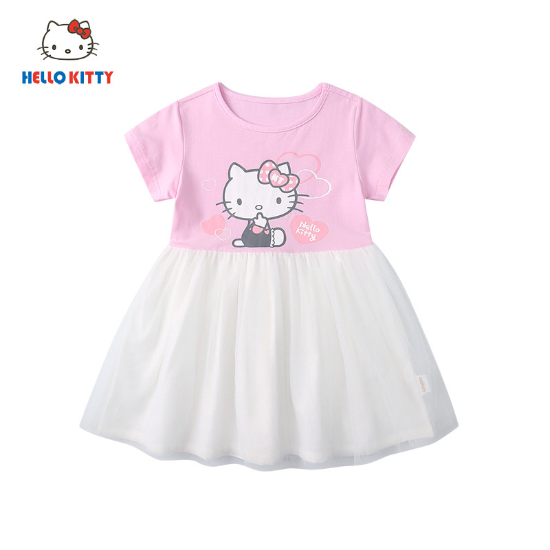 Hello Kitty童装女童棉质连衣裙宝宝漏肩裙子公主裙洋装,童装/婴儿装/亲子装,连衣裙,淘宝优惠券,粉丝福利购,淘宝优惠卷