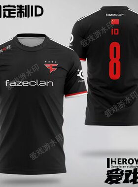 faze队服CSGO定制ID电竞服FAZE CLAN队服major短袖s1mple