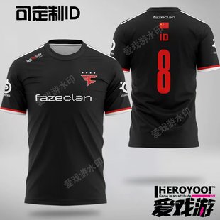 faze队服CSGO定制ID电竞服FAZE s1mple CLAN队服major短袖
