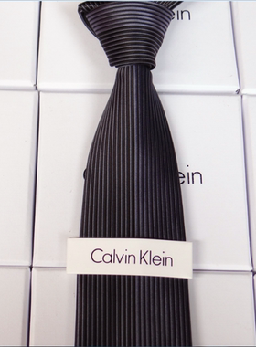 CK正品新款个性领带男士学生商务韩版结婚桑蚕丝休闲领带礼盒装