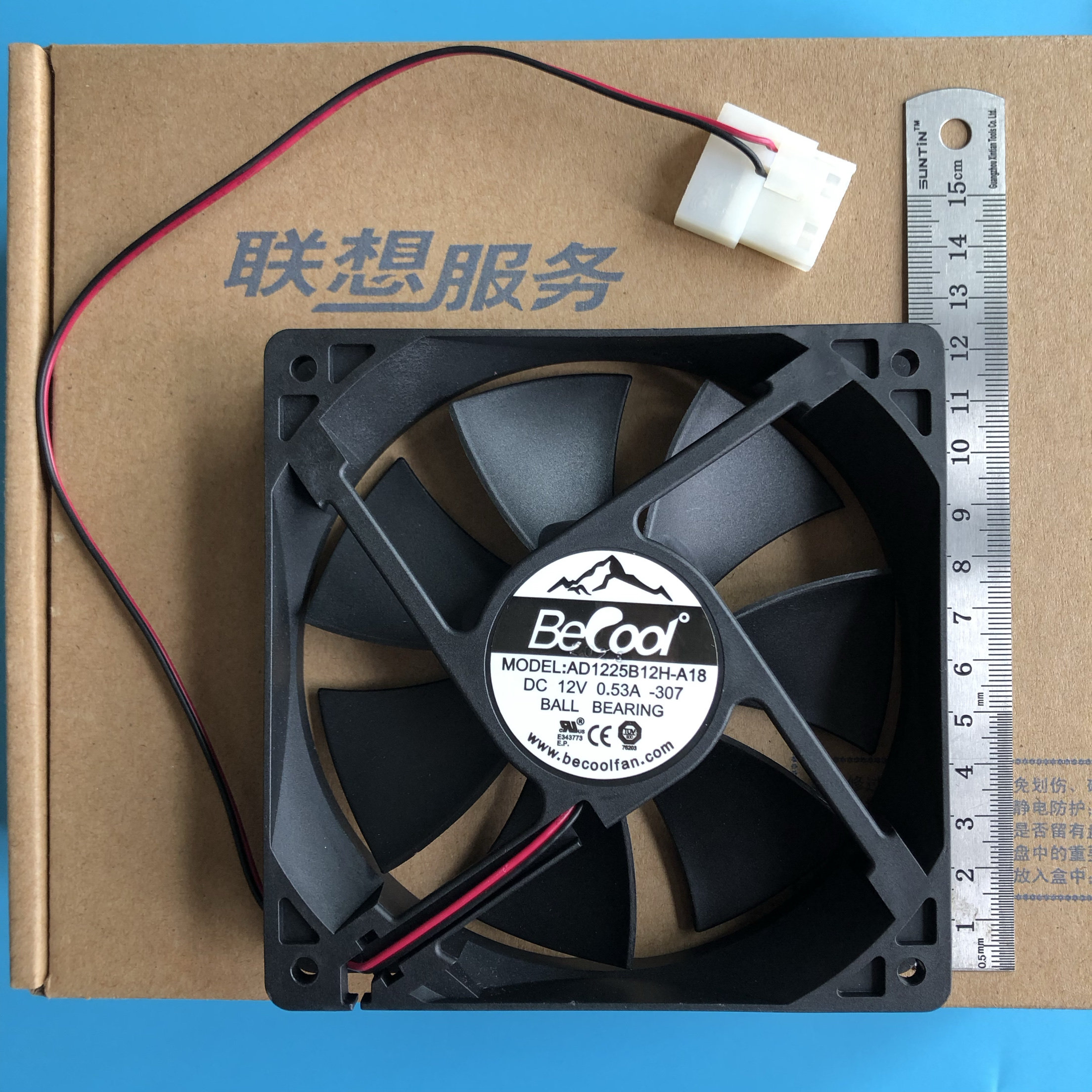 联想ECI-430全新原装12cm金钱豹1225B 12V 0.53A机箱风扇31097063