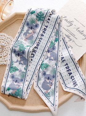 Date 35th~小考拉原创丝巾长条窄飘带装饰丝带绑包包扎发儿童领巾