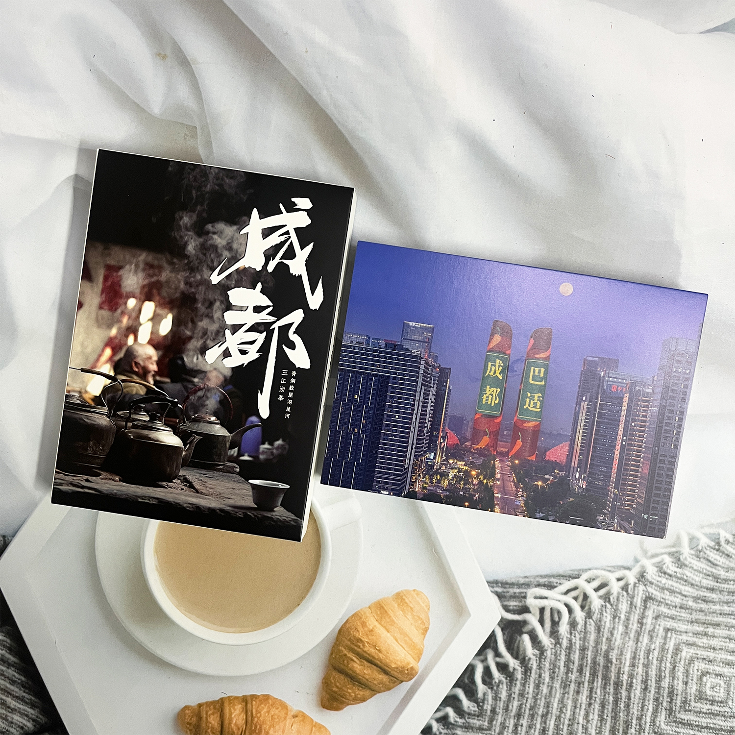 成都明信片盒装30张创意好看旅行摄影贺卡自然风光卡片