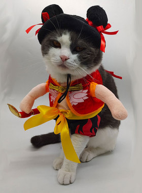 新款宠物衣服猫咪搞怪哪吒变身装可爱立体站立小型犬春夏薄款服装