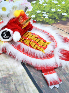 舞龙舞狮狗狗衣服醒狮红色搞笑新年宠物唐装喜庆招财猫咪衣服变身